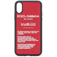 Dolce & Gabbana Capa para iPhone X com aplicação - Vermelho