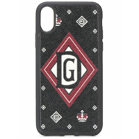 Dolce & Gabbana Capa para iPhone X com estampa de coroa - Preto