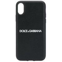 Dolce & Gabbana Capa para iPhone X com logo - Preto