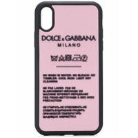 Dolce & Gabbana Capa para iPhone XR com aplicação - Rosa