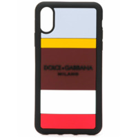 Dolce & Gabbana Capa para iPhone XR com listras - Preto