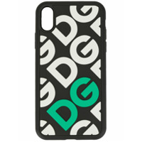 Dolce & Gabbana Capa para iPhone XR com logo DG - Preto