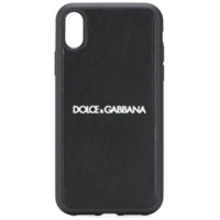 Dolce & Gabbana Capa para iPhone XR com logo - Preto