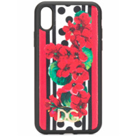 Dolce & Gabbana Capa para iPhone XR floral - Preto