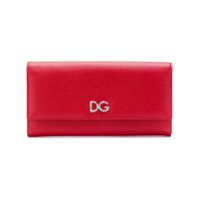Dolce & Gabbana Carteira continental em couro com logo - Vermelho