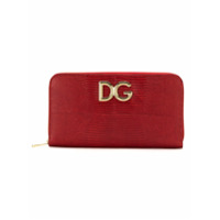 Dolce & Gabbana Carteira de couro com logo - Vermelho