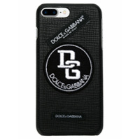 Dolce & Gabbana Case para iPhone 7 plus de couro - Preto