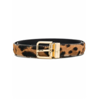 Dolce & Gabbana Cinto ajustável com estampa de leopardo - Marrom