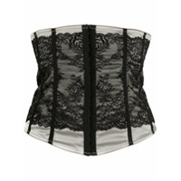 Dolce & Gabbana Cinto com corset e renda - Preto