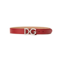 Dolce & Gabbana Cinto com fivela e aplicações - Vermelho