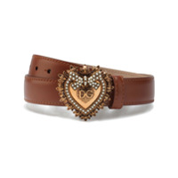 Dolce & Gabbana Cinto com logo na fivela - Marrom