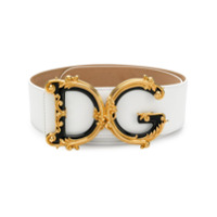 Dolce & Gabbana Cinto com placa de logo - Branco