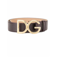 Dolce & Gabbana Cinto com placa dourada de logo - Roxo