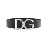 Dolce & Gabbana Cinto de couro com logo - Preto