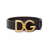 Dolce & Gabbana Cinto marrom com fivela de logo