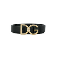 Dolce & Gabbana Cinto texturizado com logo DG - Preto