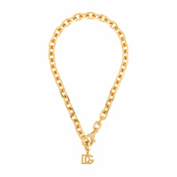 Dolce & Gabbana Colar de corrente com logo DG - Dourado