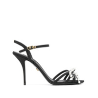 Dolce & Gabbana crystal-embellished buckle-strap sandals - Preto