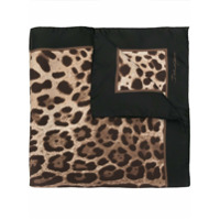 Dolce & Gabbana Echarpe com estampa de leopardo - Preto