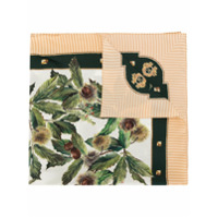 Dolce & Gabbana Echarpe de seda com estampa Chestnut - Neutro