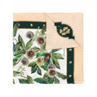 Dolce & Gabbana Echarpe de seda com estampa Chestnut - Verde
