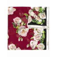 Dolce & Gabbana Echarpe floral de seda - Vermelho