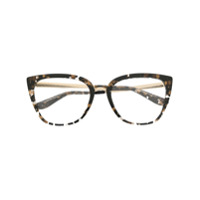 Dolce & Gabbana Eyewear Armação de óculos gatinho com brilho - Preto