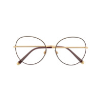 Dolce & Gabbana Eyewear Armação de óculos oval - Dourado
