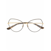 Dolce & Gabbana Eyewear Armação de óculos oversized DG1320 - Marrom