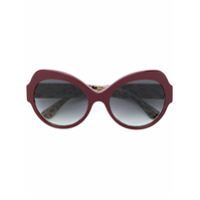 Dolce & Gabbana Eyewear Óculos de sol arredondado oversized - Vermelho