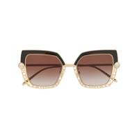 Dolce & Gabbana Eyewear Óculos de sol borboleta Filigree & Pearls - Dourado