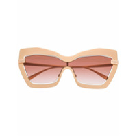 Dolce & Gabbana Eyewear Óculos de sol com logo - Dourado