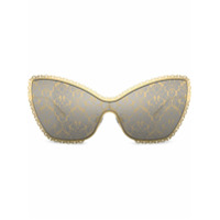 Dolce & Gabbana Eyewear Óculos de sol gatinho com estampa barroca - Dourado