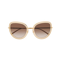 Dolce & Gabbana Eyewear Óculos de sol gatinho Devotion - Dourado