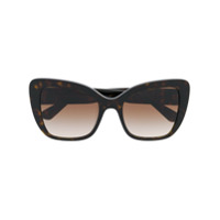 Dolce & Gabbana Eyewear Óculos de sol oversized com efeito tartaruga - Marrom