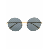 Dolce & Gabbana Eyewear Óculos de sol redondo com poás - Preto