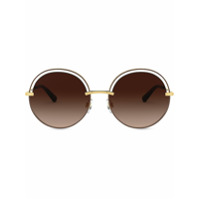 Dolce & Gabbana Eyewear round-frame sunglasses - Dourado