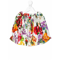 Dolce & Gabbana Kids Blusa abotoada com estampa floral - Branco