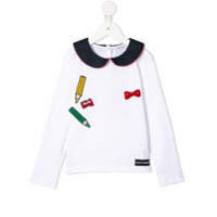 Dolce & Gabbana Kids Blusa com aplicação de canetas - Branco