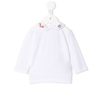 Dolce & Gabbana Kids Blusa com bordado na gola - Branco