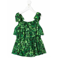 Dolce & Gabbana Kids Blusa com estampa e amarração - Verde