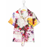 Dolce & Gabbana Kids Blusa de pijama com estampa floral - Branco