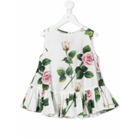 Dolce & Gabbana Kids Blusa Tropical Rose com estampa - Branco