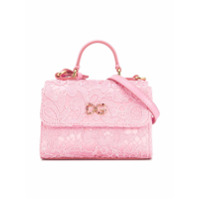 Dolce & Gabbana Kids Bolsa tiracolo DG com renda - Rosa
