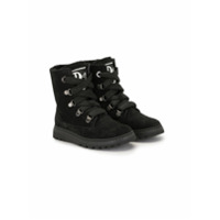 Dolce & Gabbana Kids Bota DG com cadarço - Preto