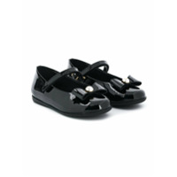 Dolce & Gabbana Kids bow detail ballerina shoes - Preto