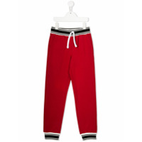 Dolce & Gabbana Kids Calça esportiva com ajuste no cós - Vermelho