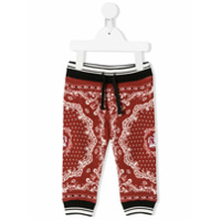 Dolce & Gabbana Kids Calça esportiva com estampa de bandana - Vermelho