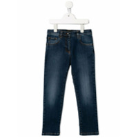 Dolce & Gabbana Kids Calça jeans com 5 bolsos - Azul