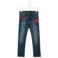 Dolce & Gabbana Kids Calça jeans skinny DG Millennials - Azul